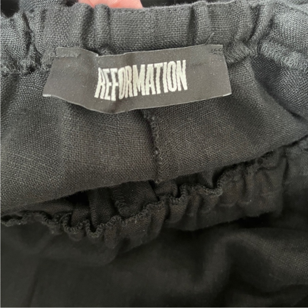 Reformation black linen exposed back jumpsuit - Picture 4 of 4